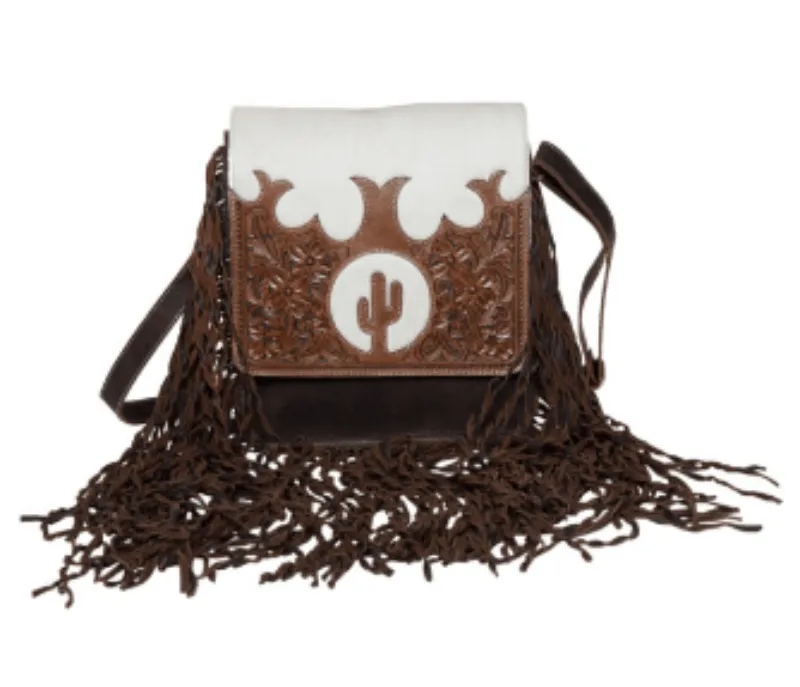 Cowhide Handbag with Fringe