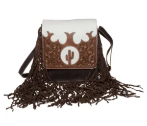 Cowhide Handbag with Fringe
