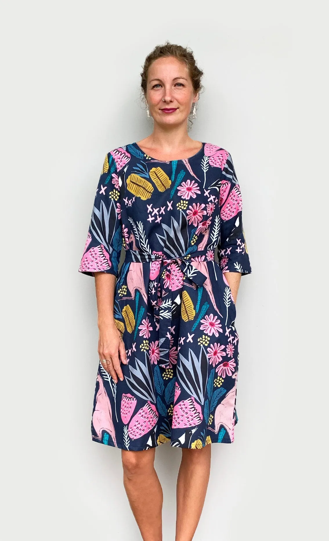 Cowley Fields dress cotton/linen (last one)