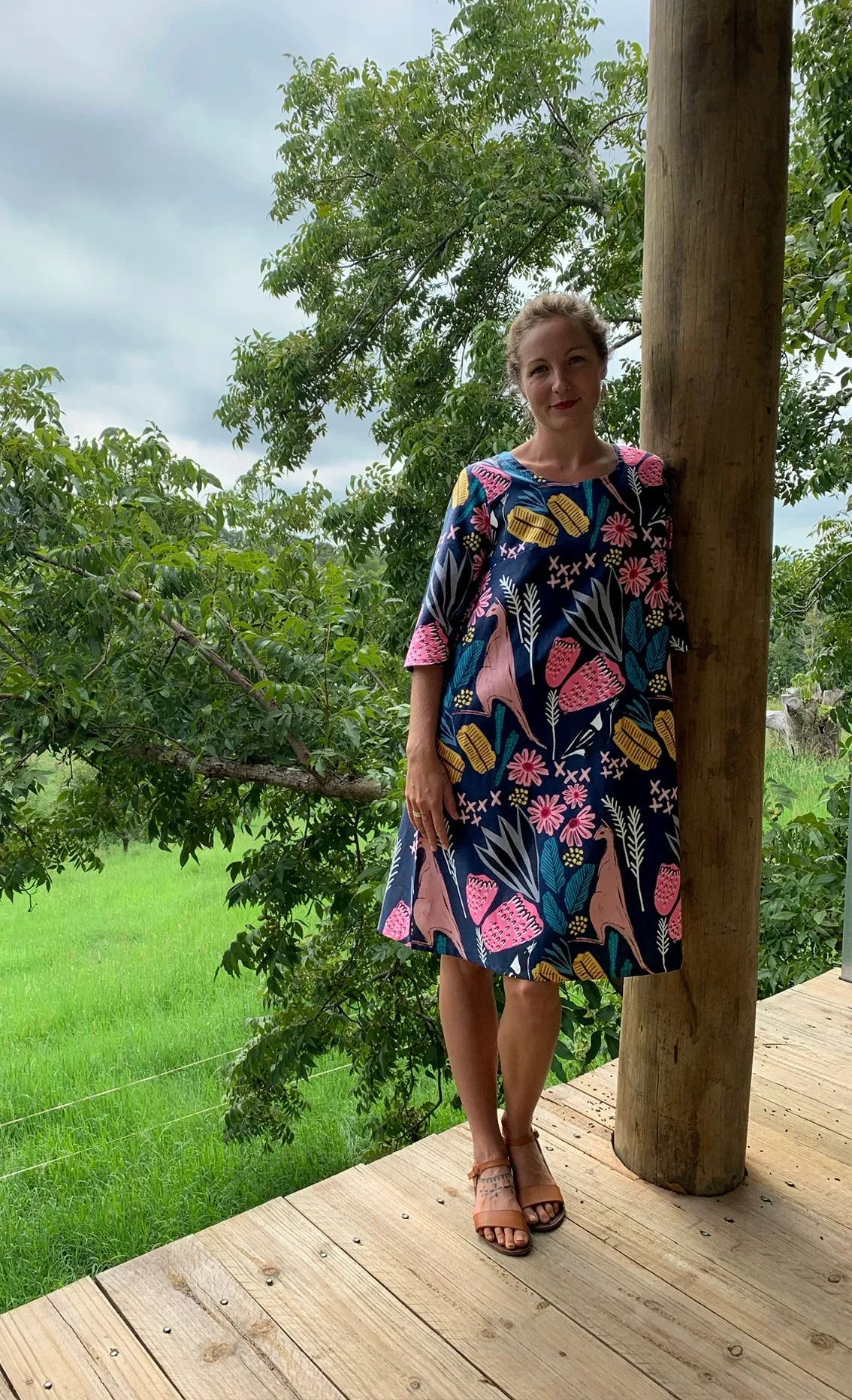Cowley Fields dress cotton/linen (last one)