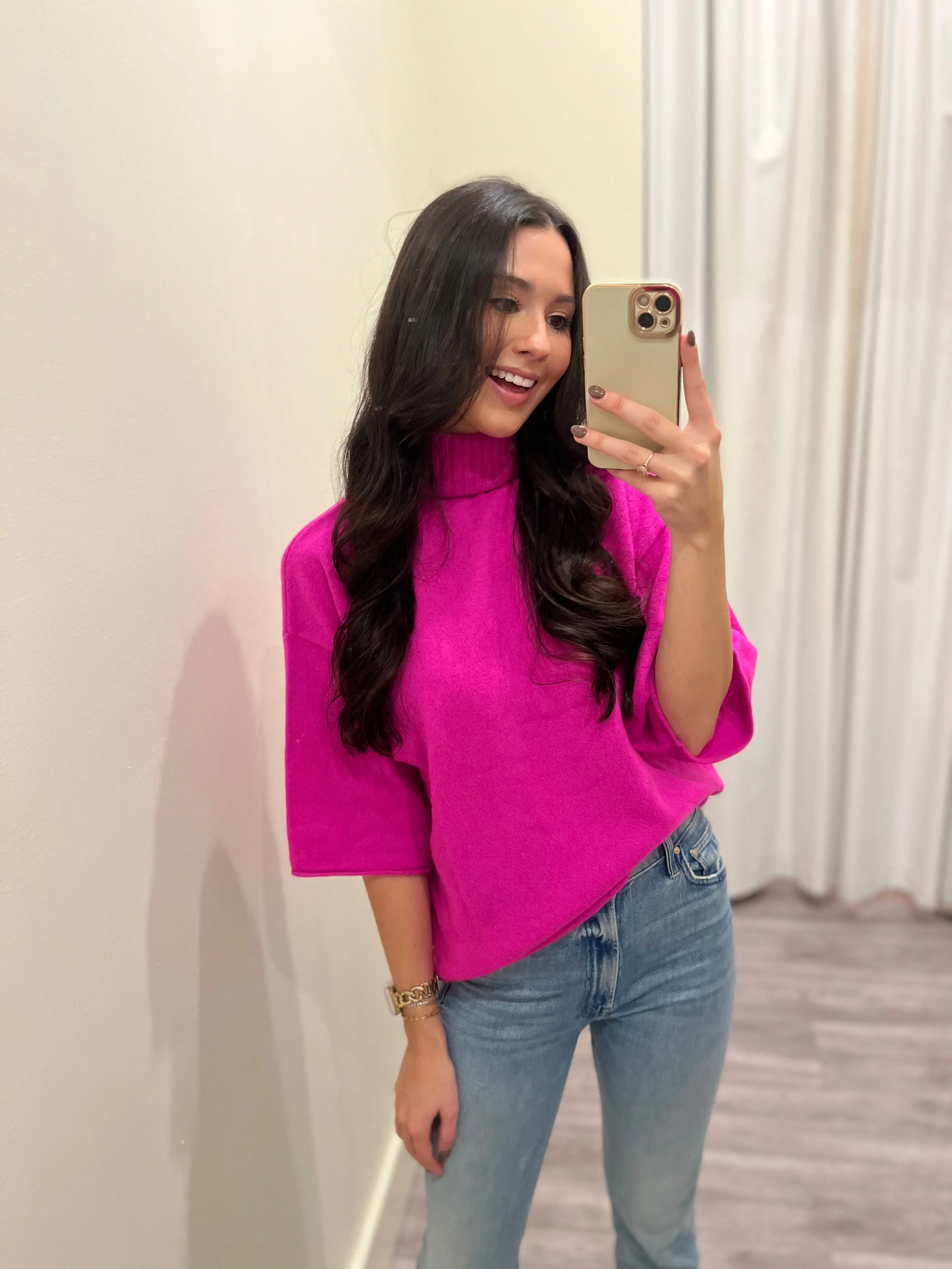 CR014 Short Sleeve Boxy Turtleneck