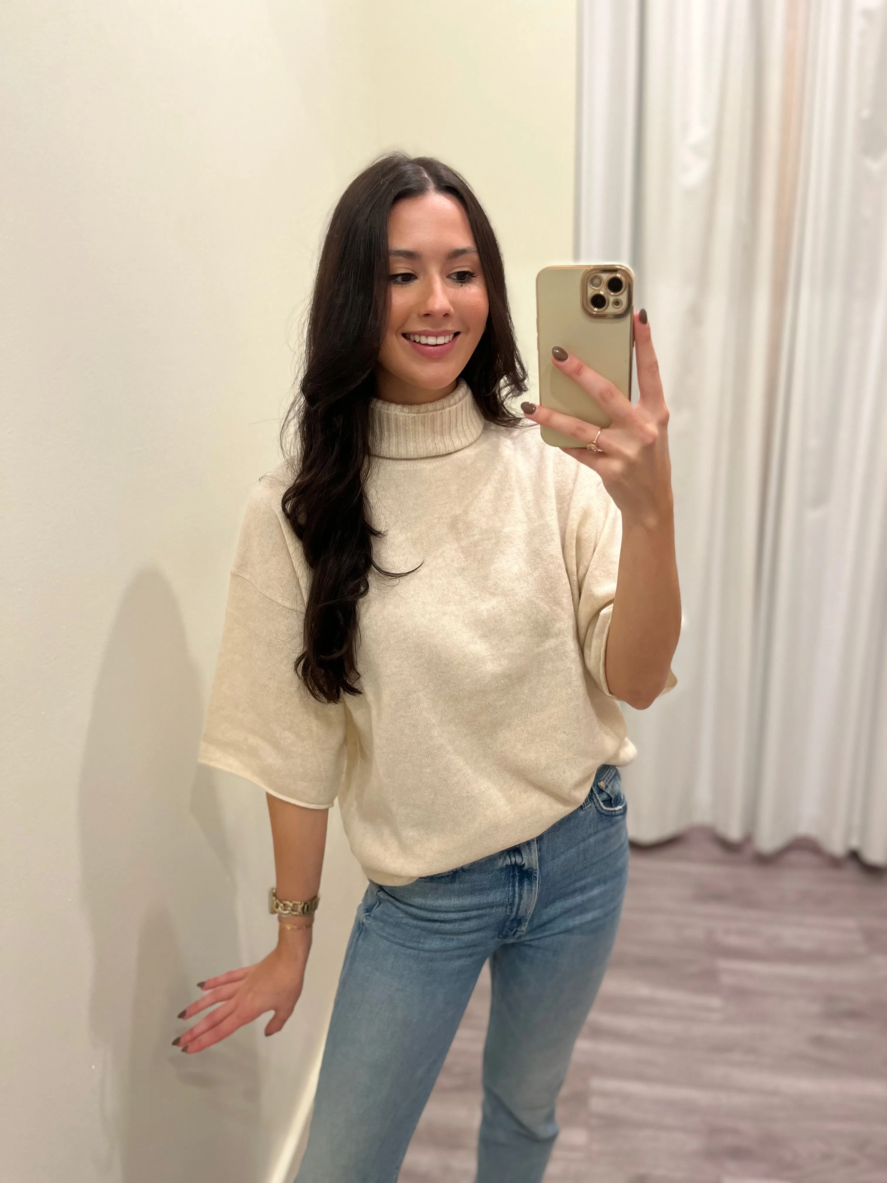 CR014 Short Sleeve Boxy Turtleneck