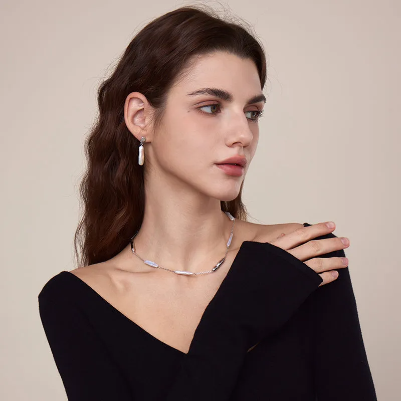 Crafted Baroque Pearl Drop Earrings