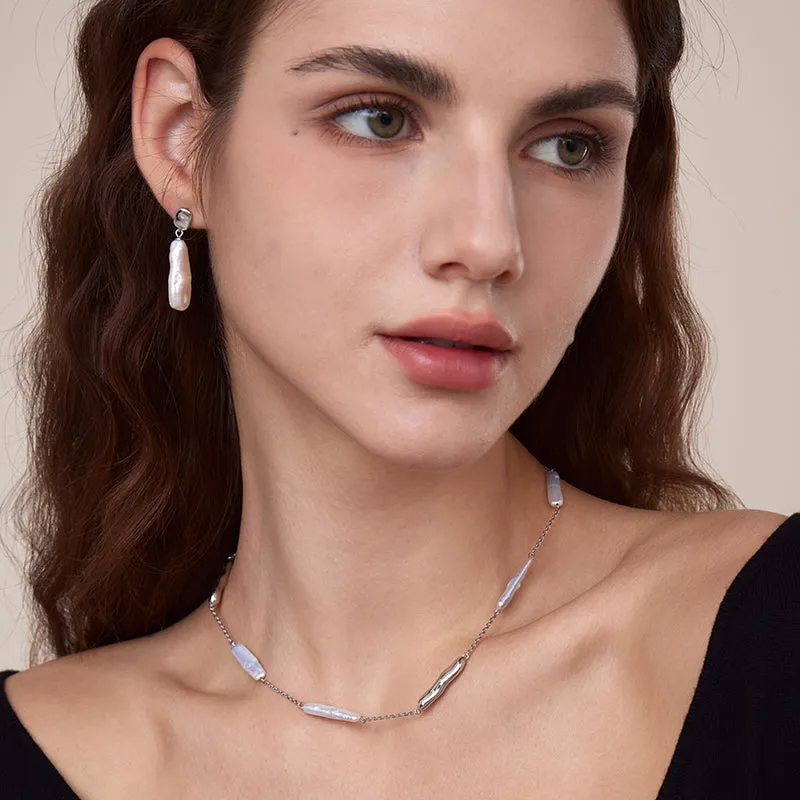 Crafted Baroque Pearl Drop Earrings