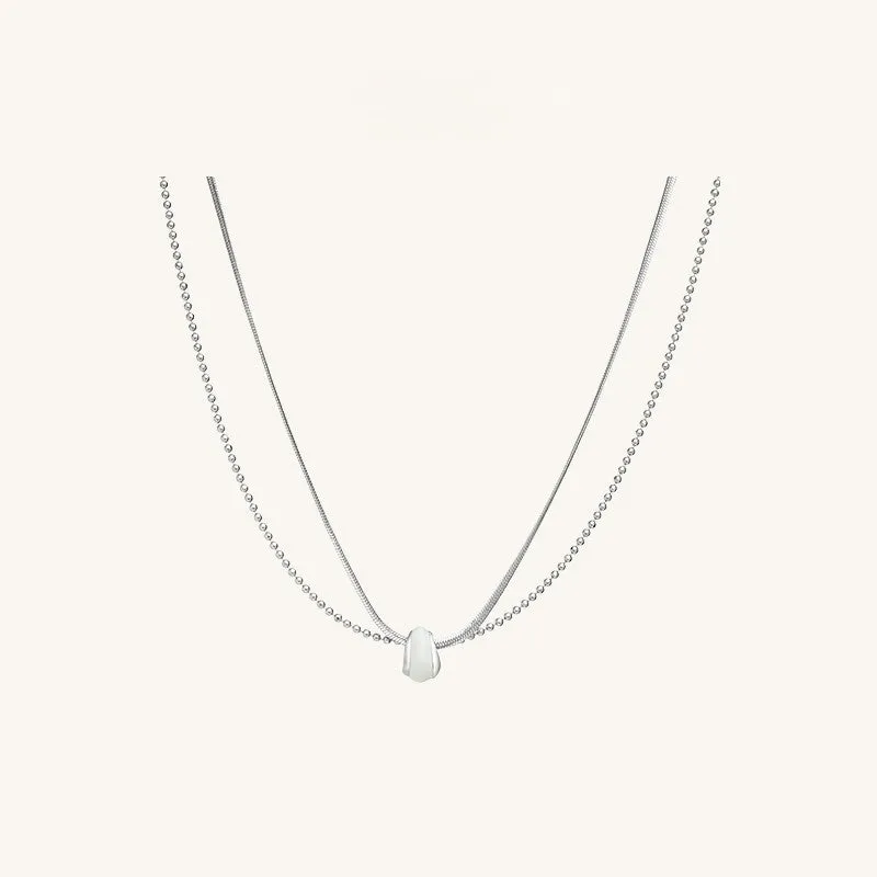 Crafted Cloud Double Chian Necklace