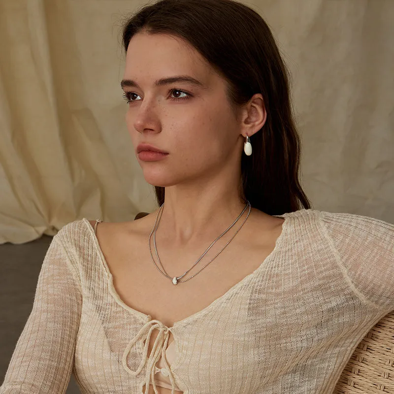 Crafted Cloud Double Chian Necklace