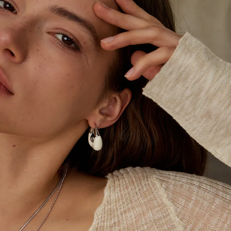 Crafted Cloud Huggie Earrings