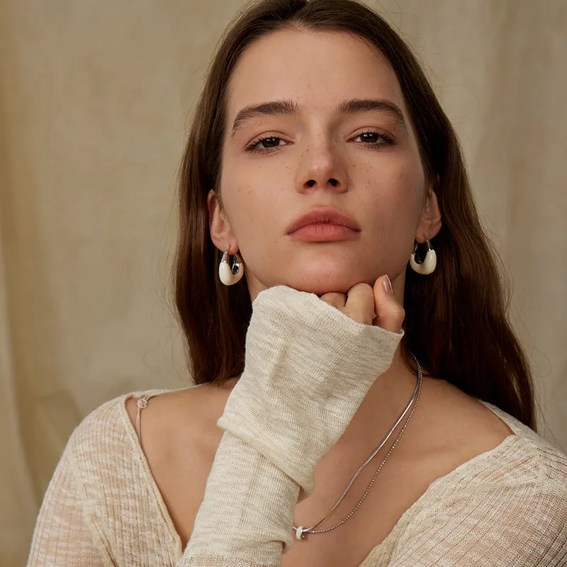 Crafted Cloud Huggie Earrings