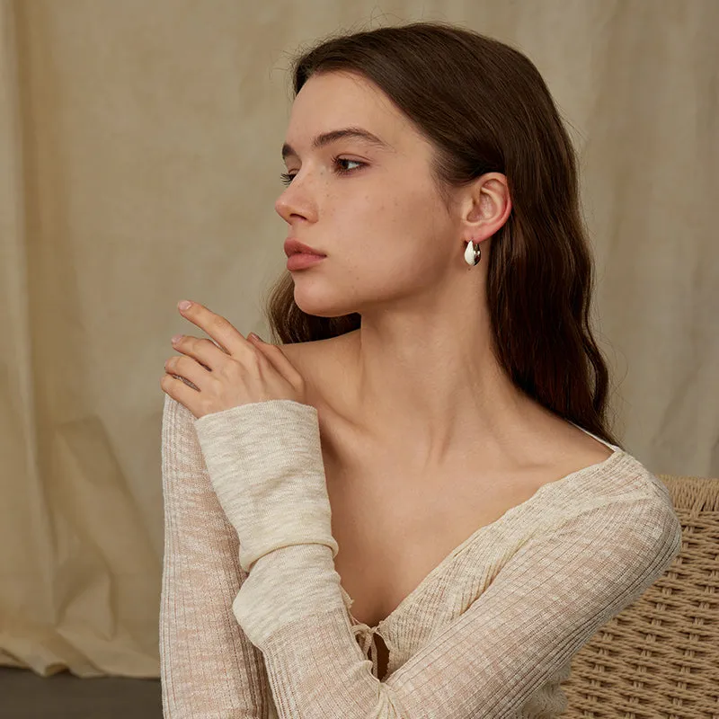 Crafted Cloud Two-ways Huggie Earring