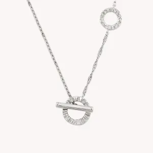 Crafted Double Hoops Toggle Necklace