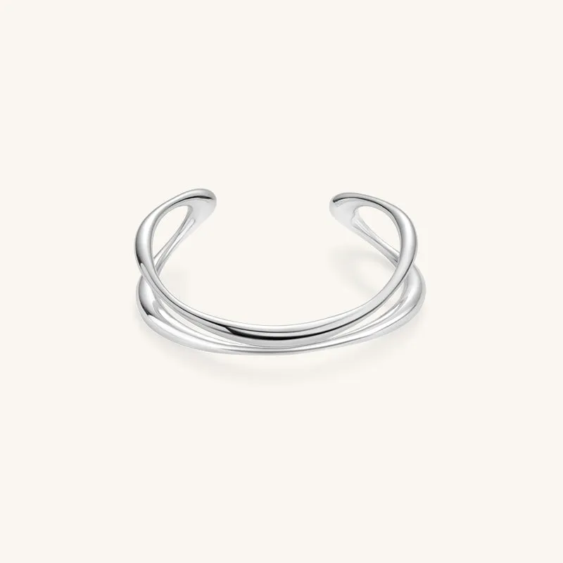 Crafted Double-Layer Cuff Bracelet