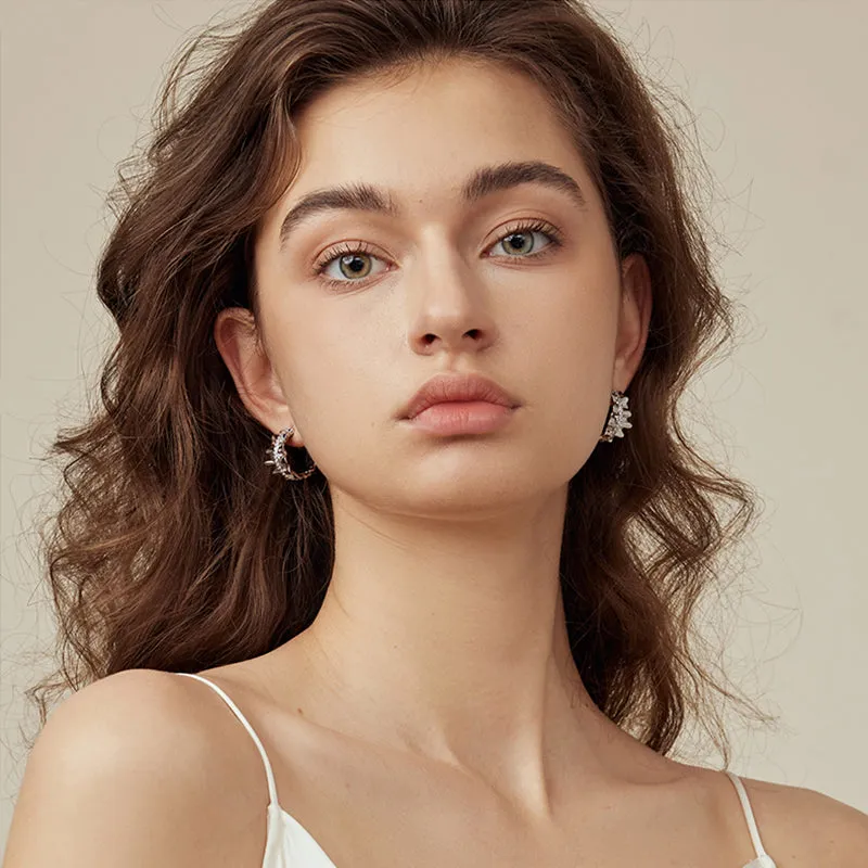 Crafted Pleated Hoop Earrings