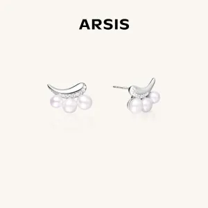 Crafted Smile Studs with Pearl