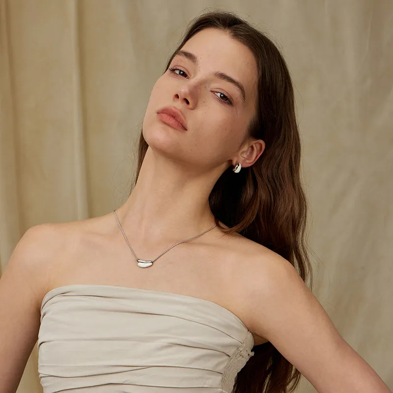 Crafted Two-Tone Semi-Hoop Earrings