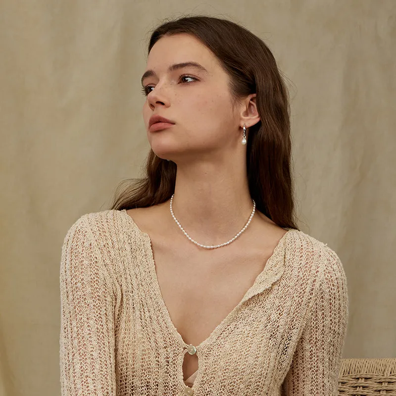 Crated Pearl Drop Earrings