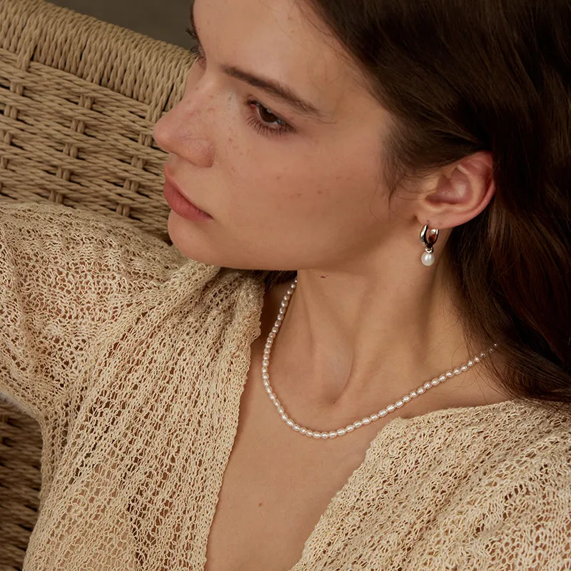 Crated Pearl Drop Earrings