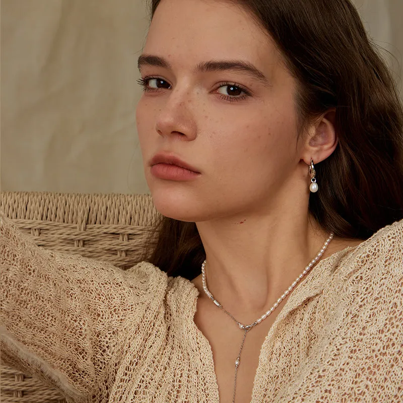 Crated Pearl Drop Earrings