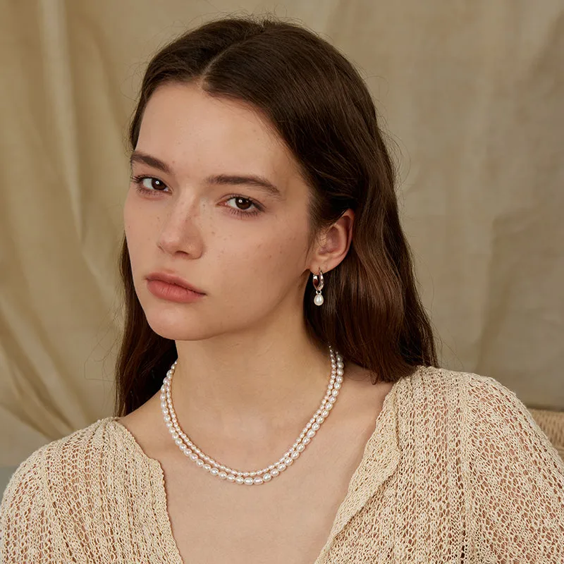 Crated Pearl Drop Earrings