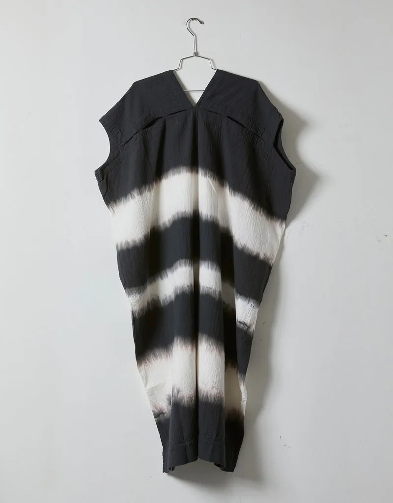 Crescent dress in Navy Shibori