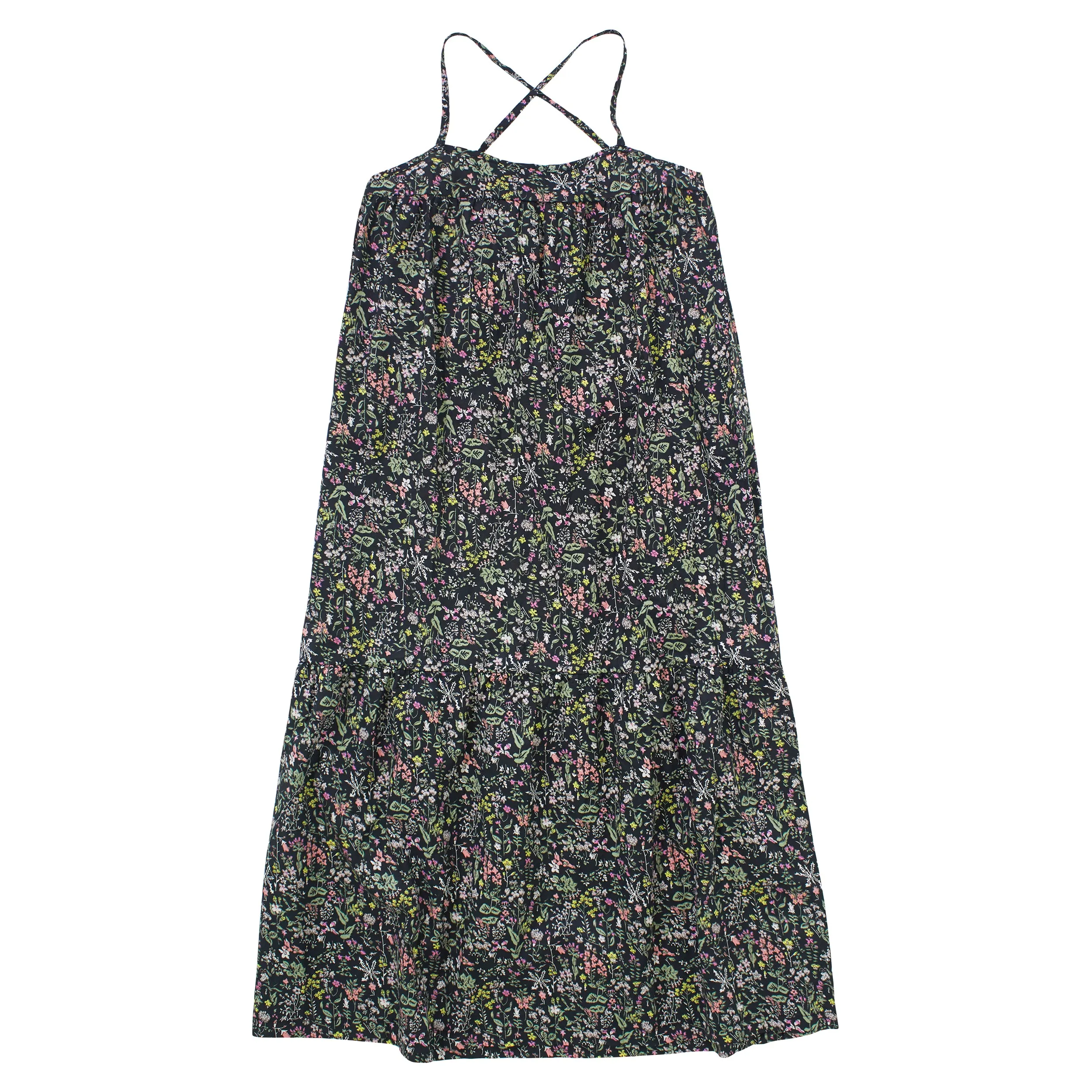 Crew Kids Black Floral Maxi Dress