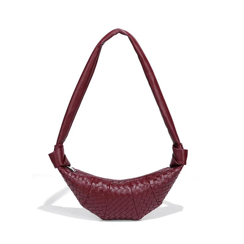 Croissant Woven Underarm Bag