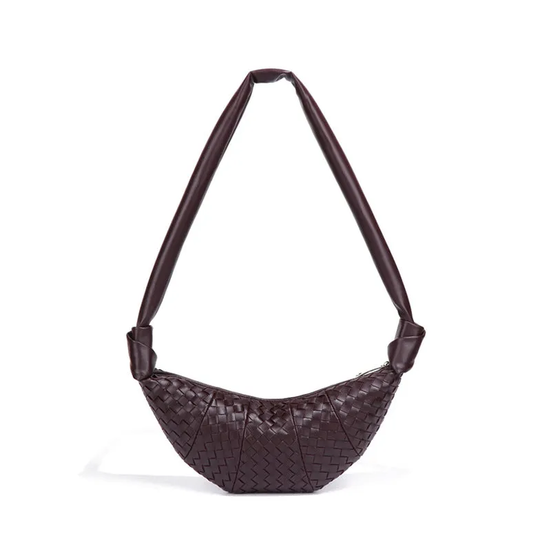 Croissant Woven Underarm Bag