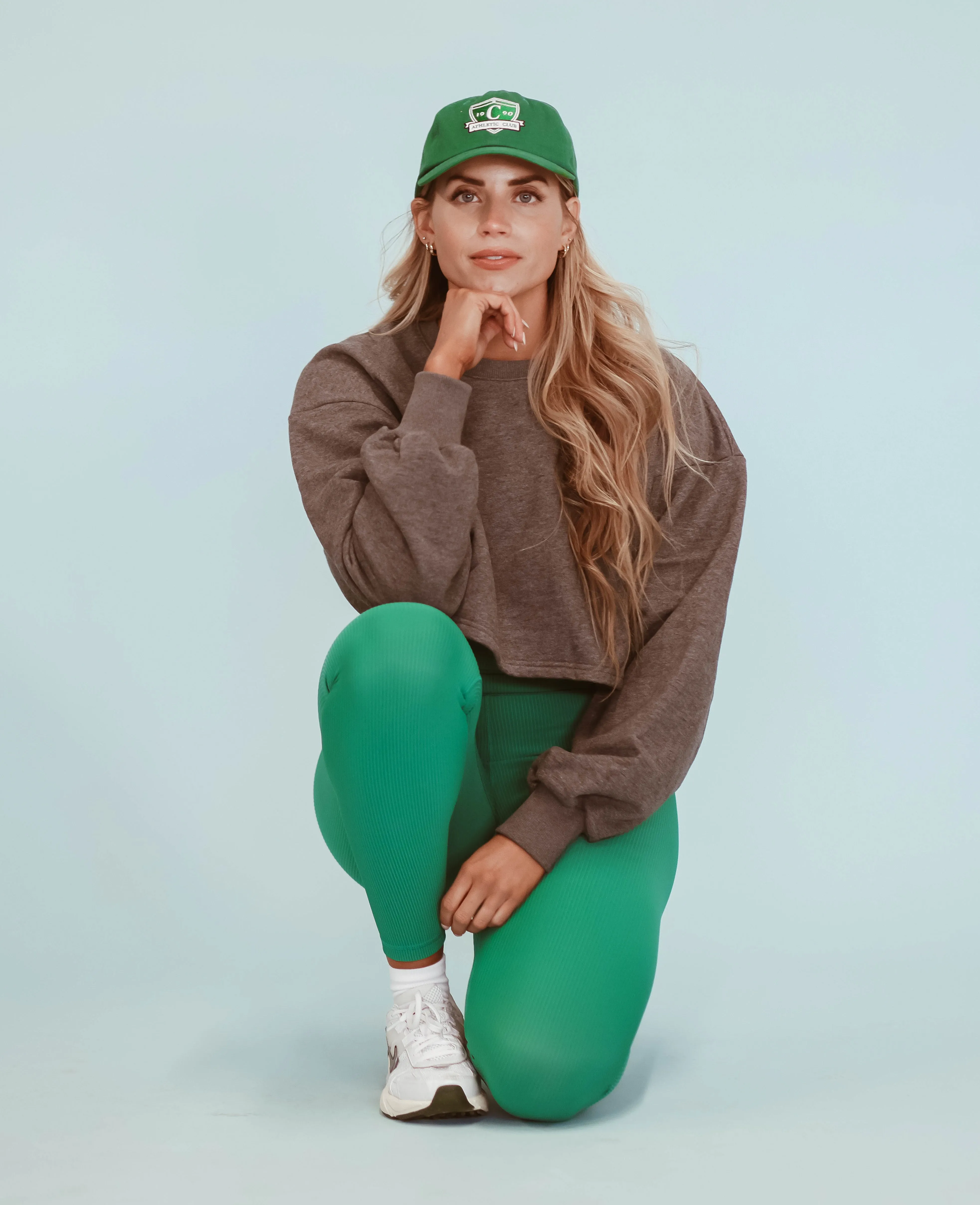 Cropped Fleece Sweatshirt - Heather Gray