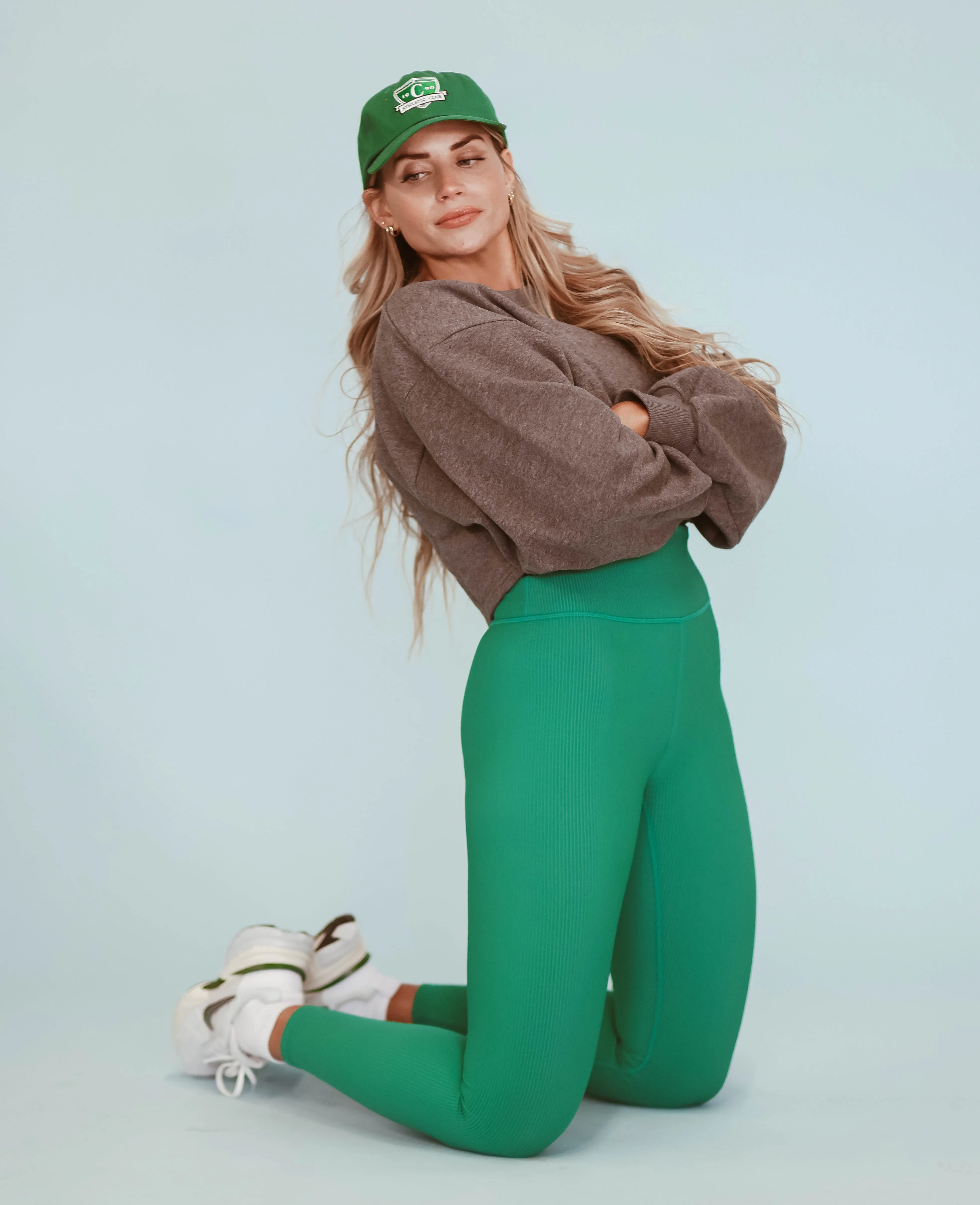 Cropped Fleece Sweatshirt - Heather Gray