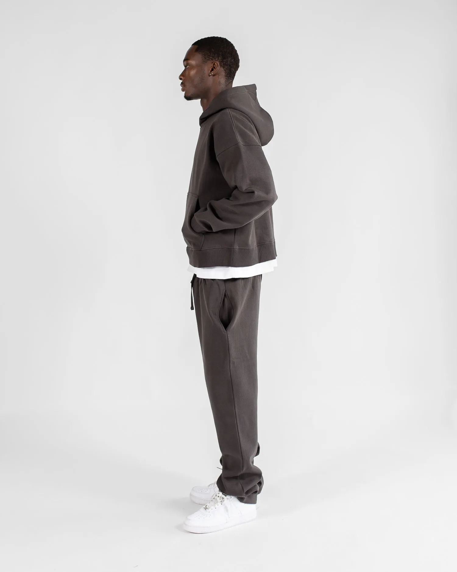 Cropped Hoodie - Espresso