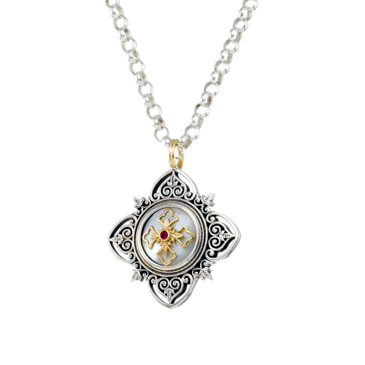 Cross in Cross Filigree Faith Pendant