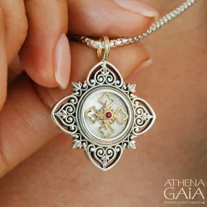 Cross in Cross Filigree Faith Pendant