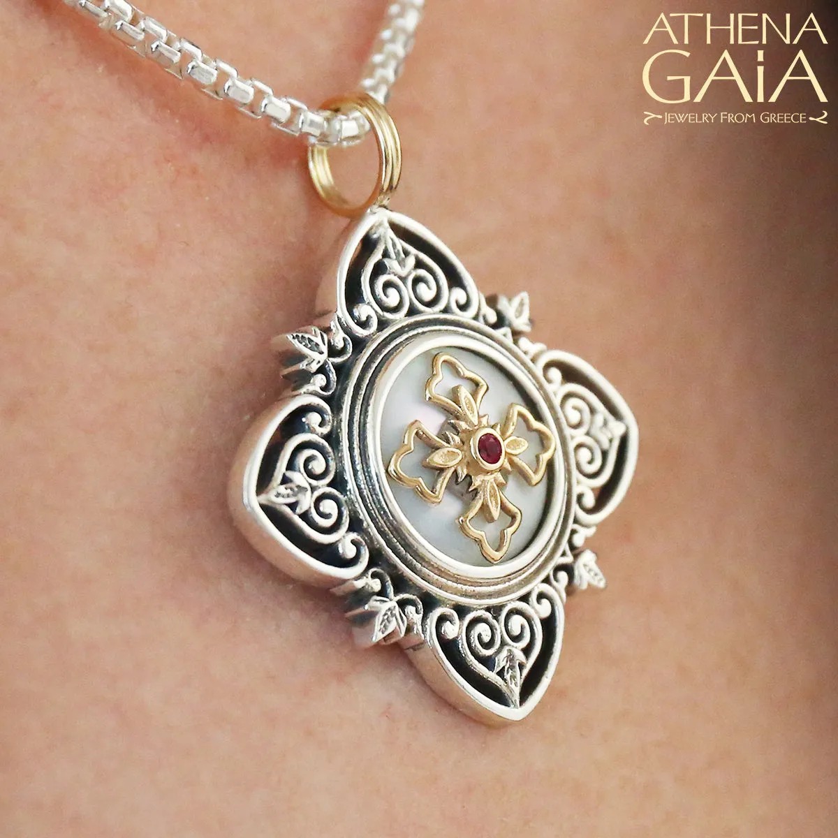 Cross in Cross Filigree Faith Pendant