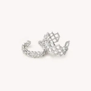 Cubic Zirconia Wave Rings (Twin Ring)