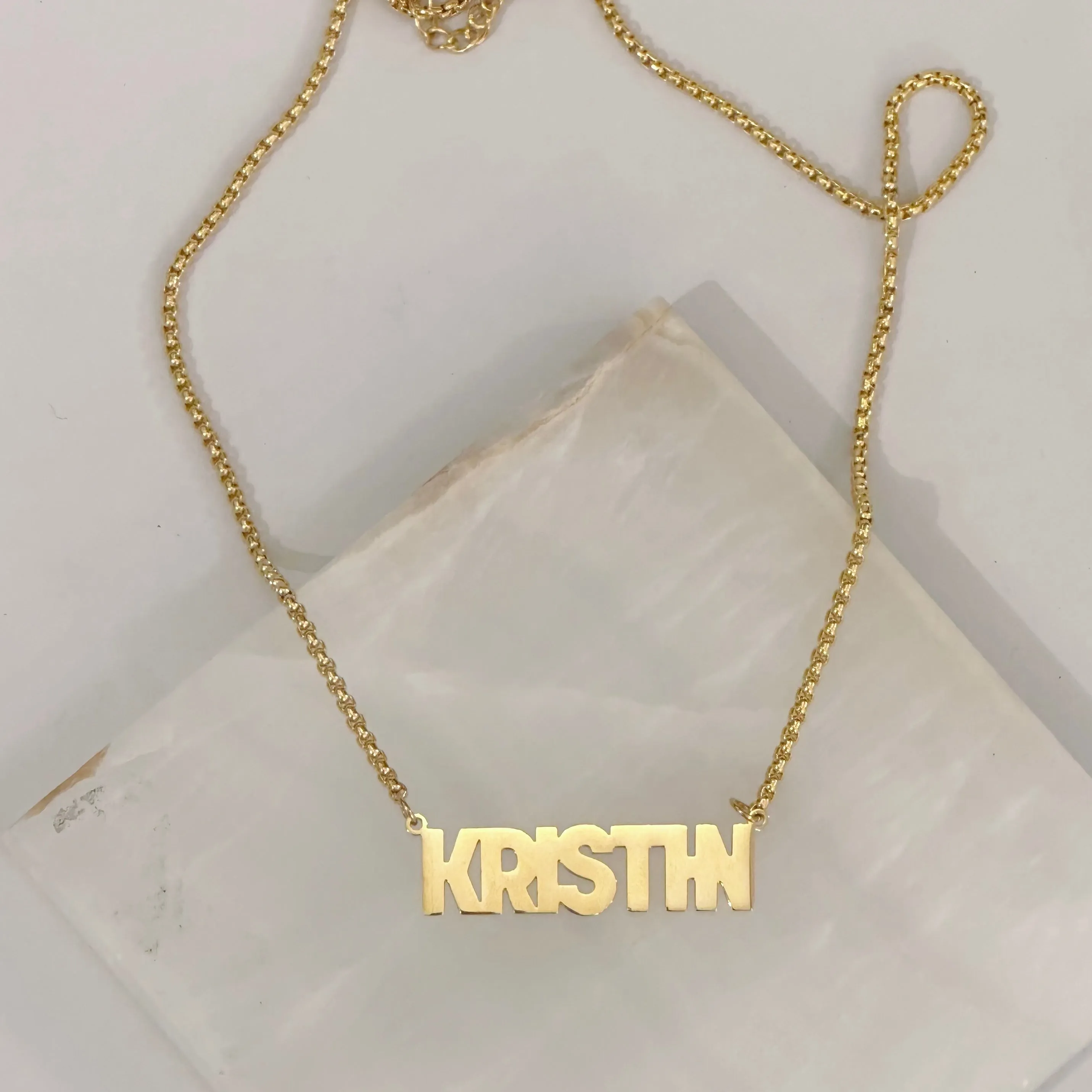CUSTOM BOLD NAMEPLATE necklace