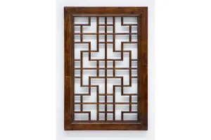Custom Handcrafted Wood Panel /Wood Wall Hanging Brown - Threshold