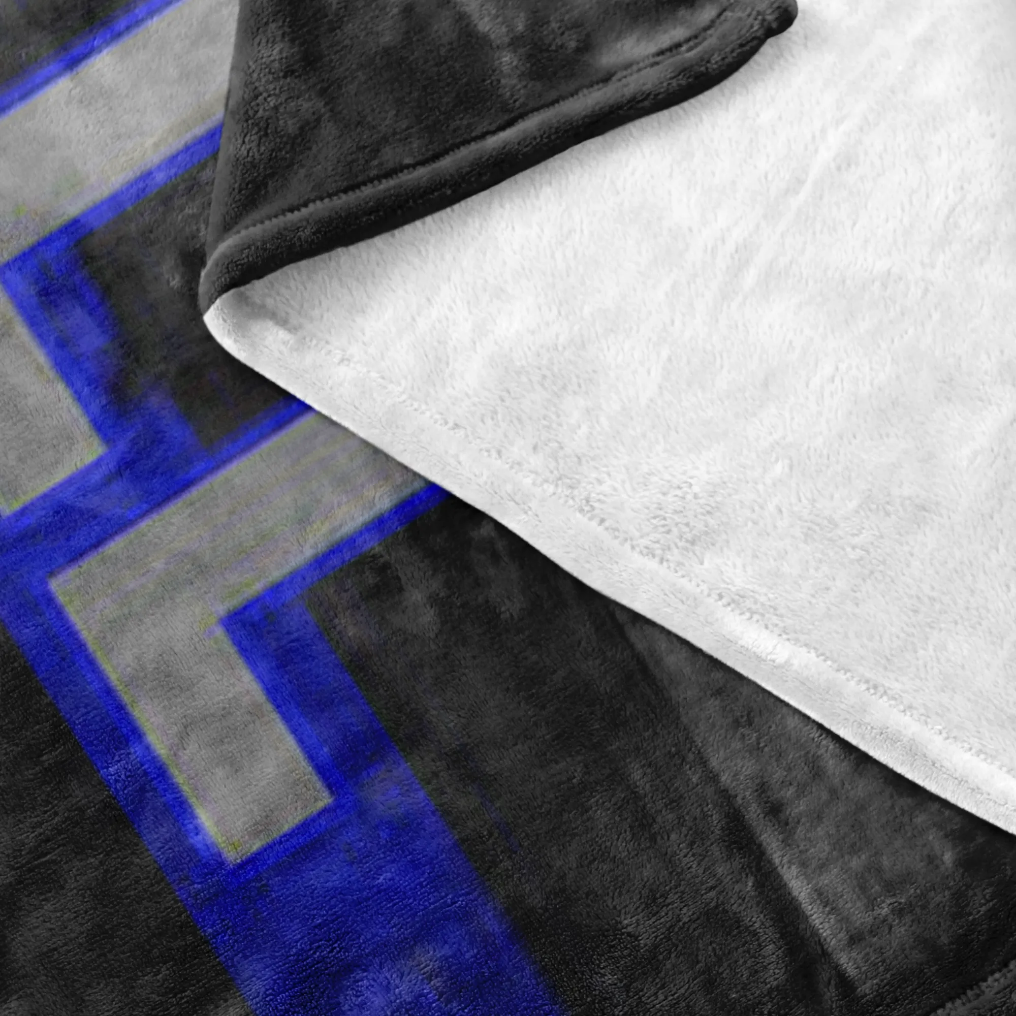 *CUSTOM NAME* Thin Blue Line Flag Fleece Blanket