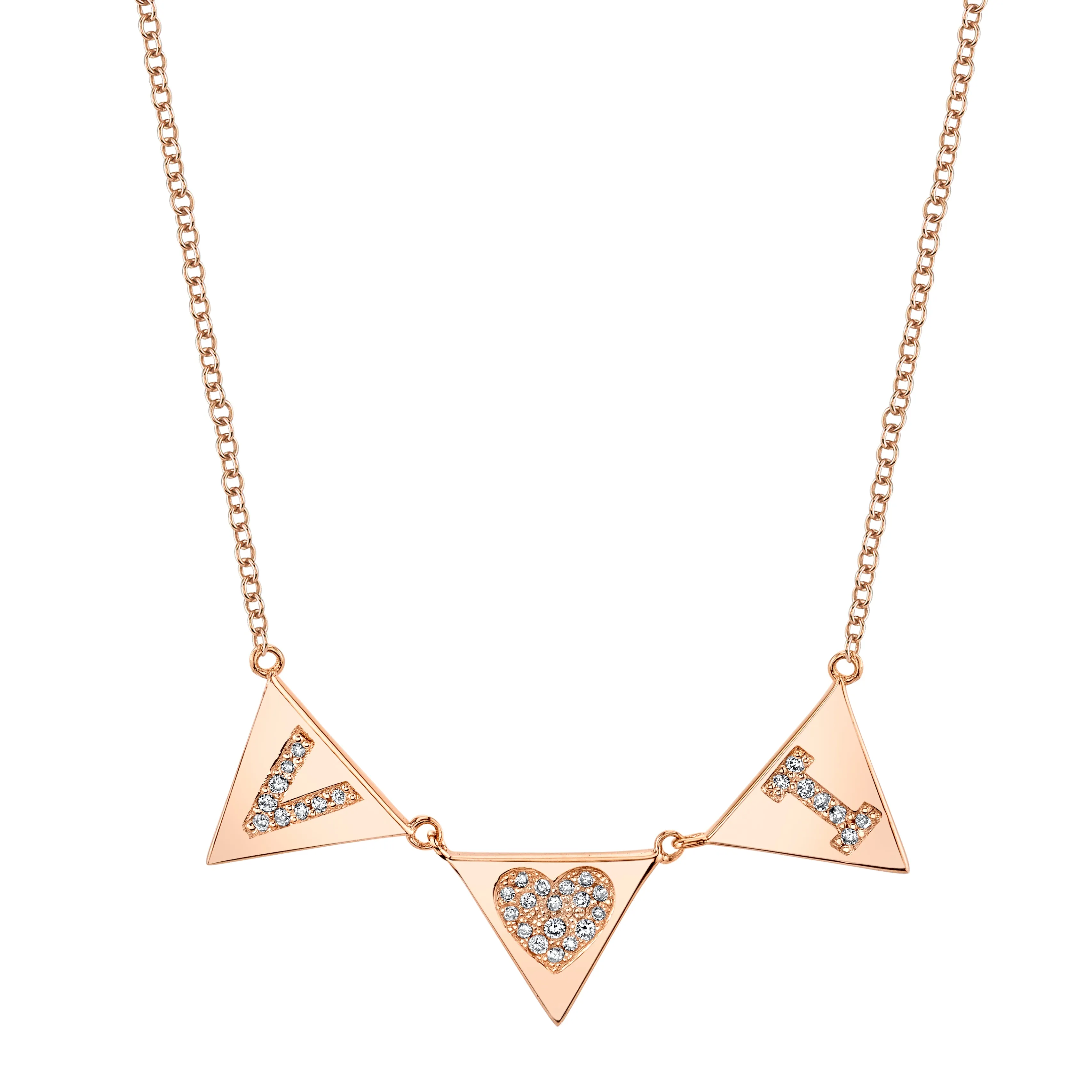 Custom Triangle Initial Necklace