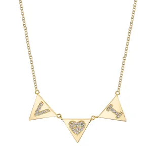 Custom Triangle Initial Necklace