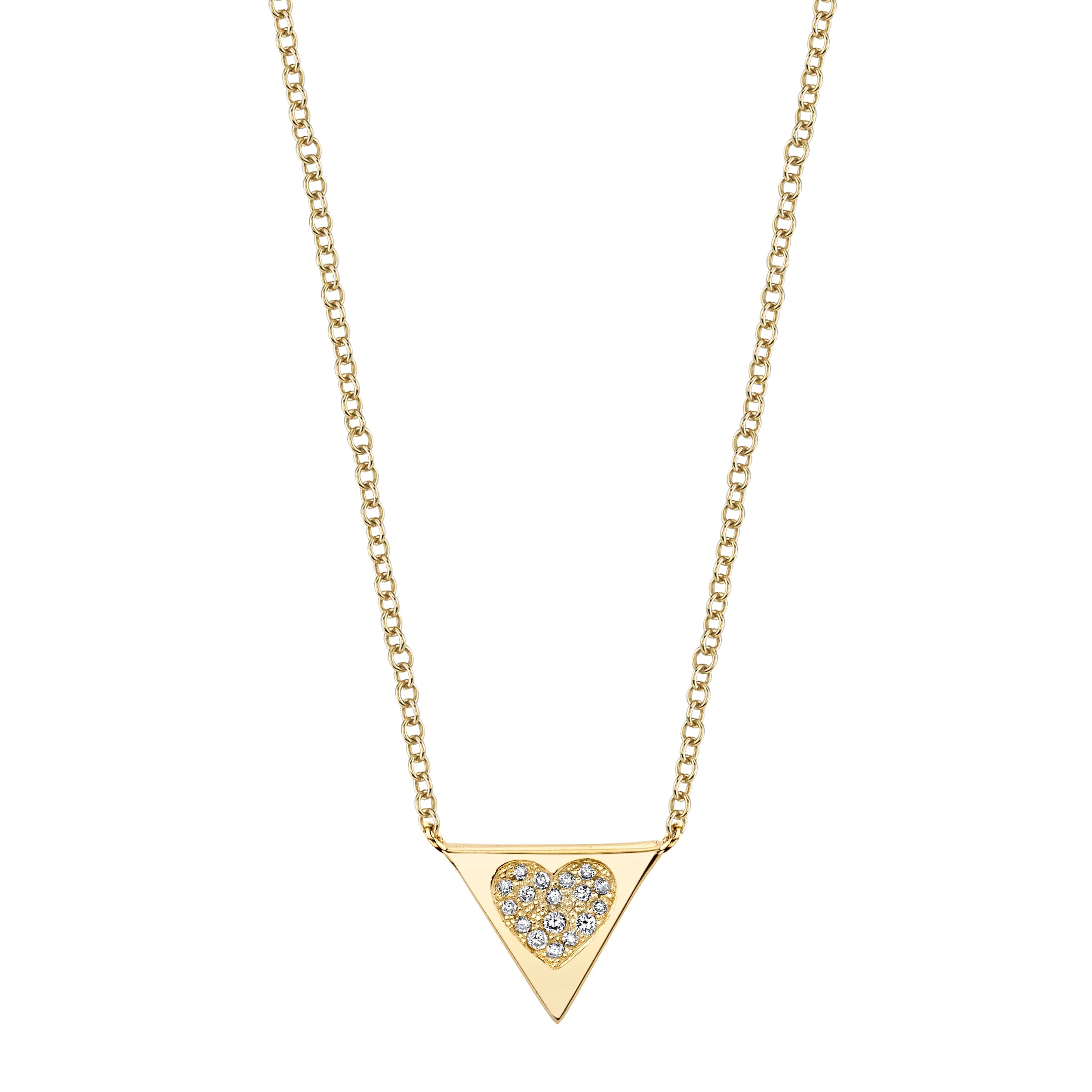 Custom Triangle Initial Necklace