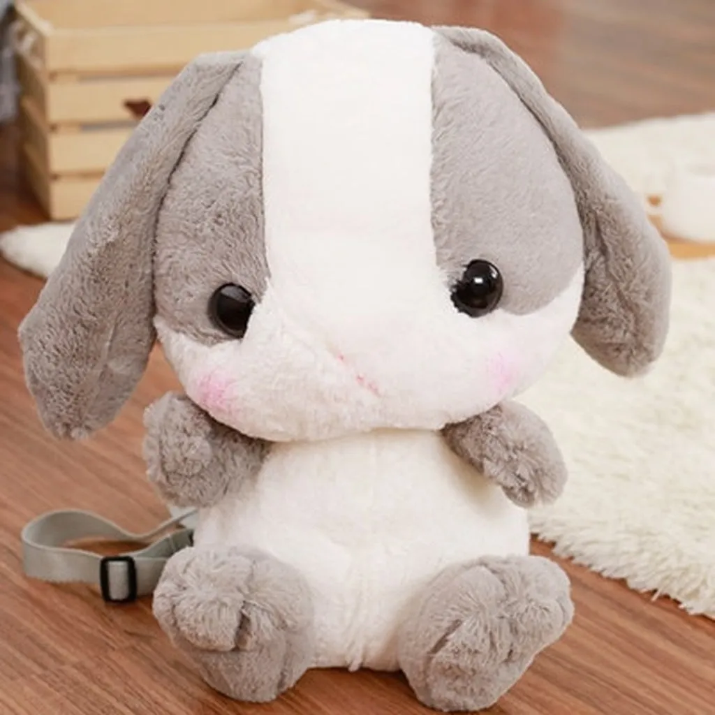 Cute Cartoon Rabbit Shoulder Bag Furry Rabbit Cartoon Plush Bags Girls Birthday Gifts