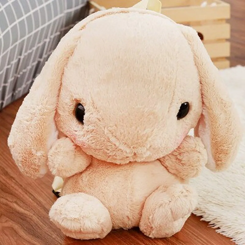 Cute Cartoon Rabbit Shoulder Bag Furry Rabbit Cartoon Plush Bags Girls Birthday Gifts