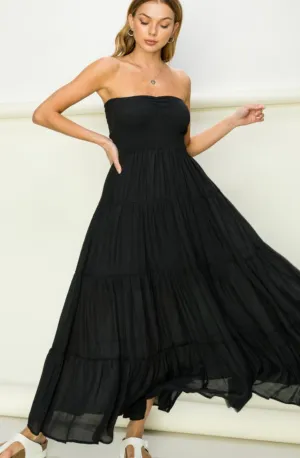 D114 TIER TUBE MAXI DRESS