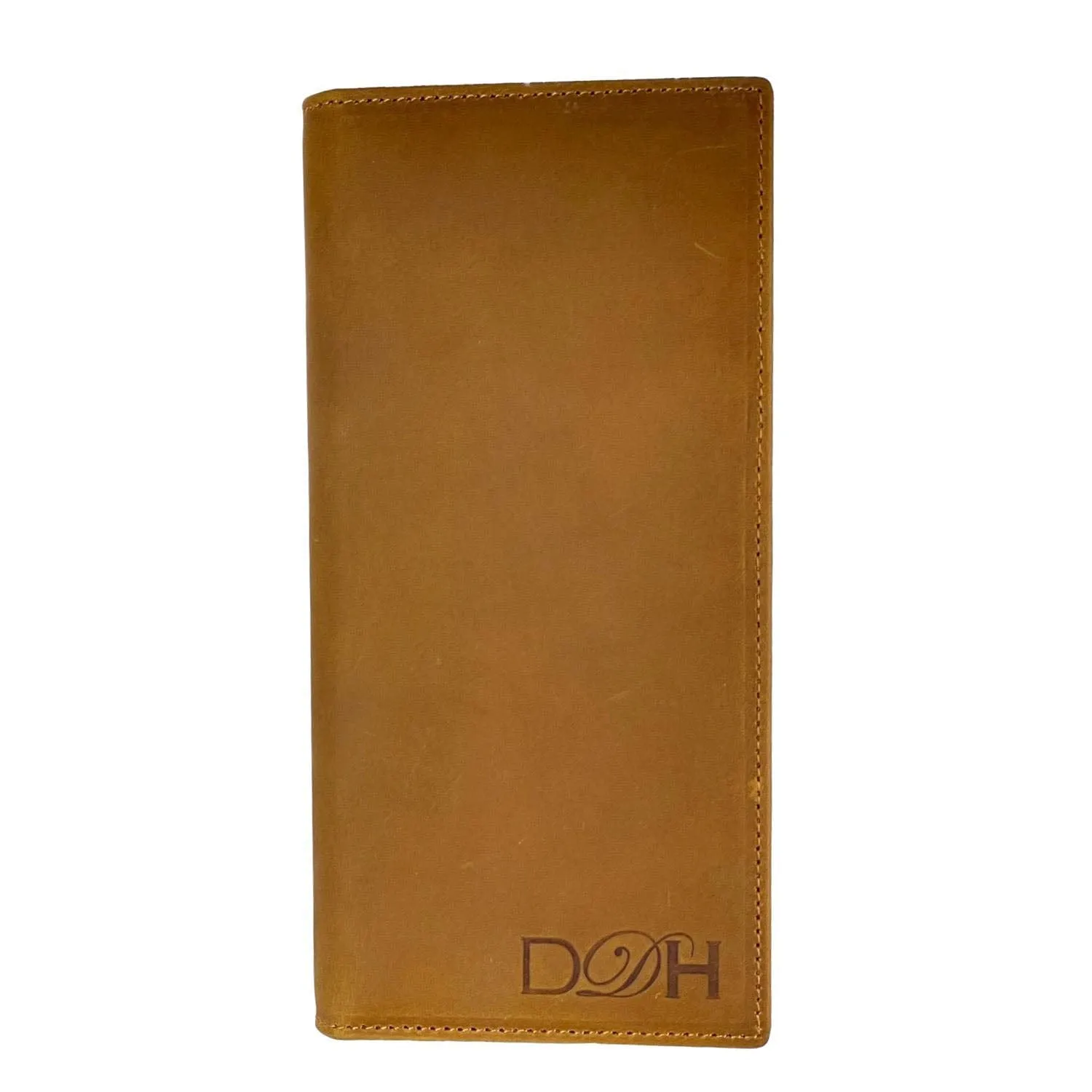 Dallas Designer Handbags Long Bifold Crazy Horse Leather Wallet Brown