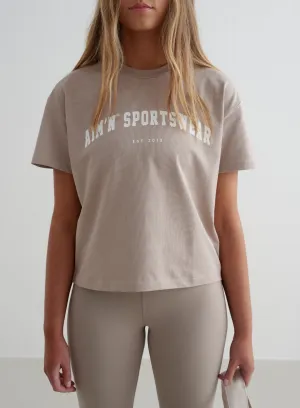 Dark Clay Varsity Boxy T-shirt