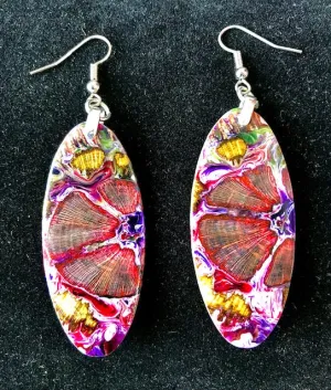Dean Robertson: Medium Cholla Cactus and Resin Earrings