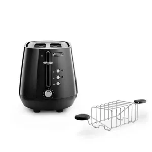 Delonghi Eclettica 2 Slice Toasters Bold Black CTY2103.BK