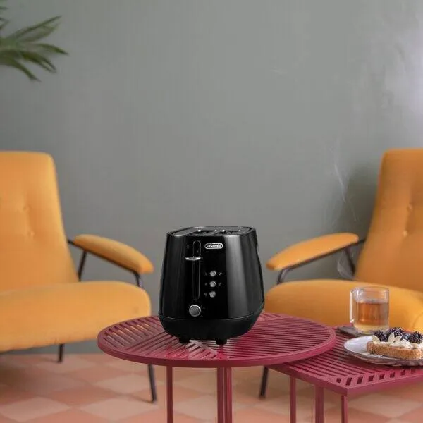 Delonghi Eclettica 2 Slice Toasters Bold Black CTY2103.BK