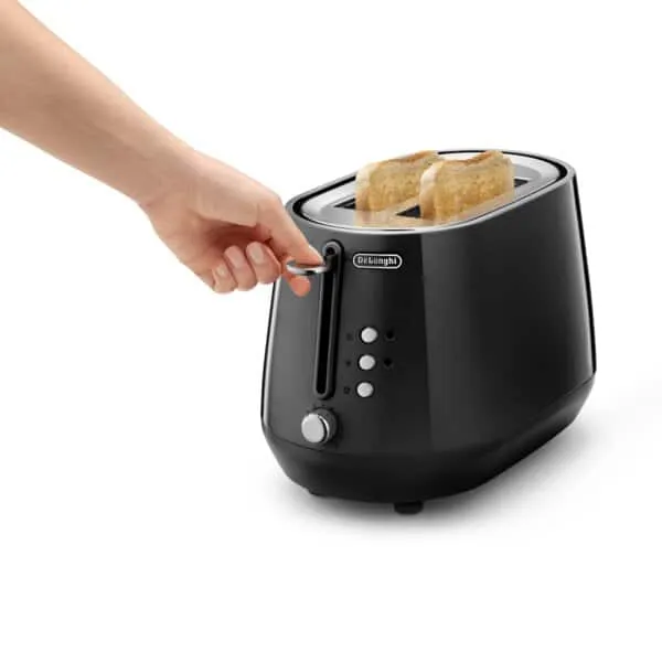 Delonghi Eclettica 2 Slice Toasters Bold Black CTY2103.BK