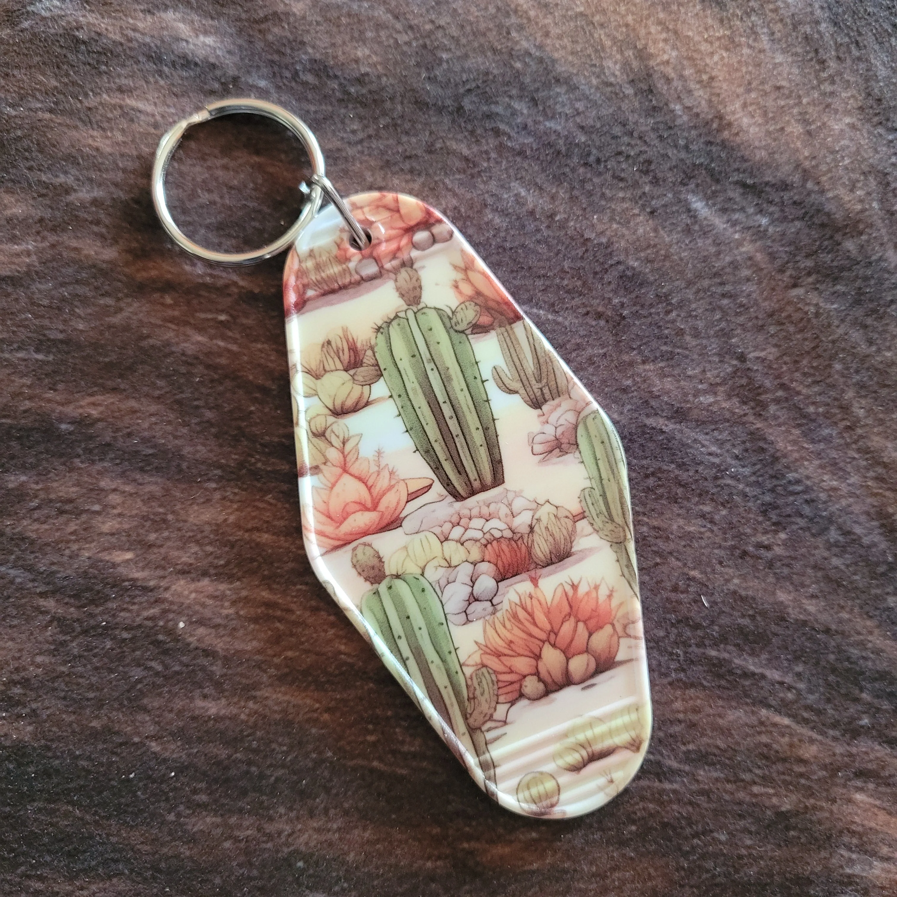 Desert Cactus Hotel Room Keychain