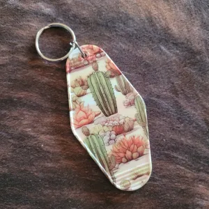 Desert Cactus Hotel Room Keychain